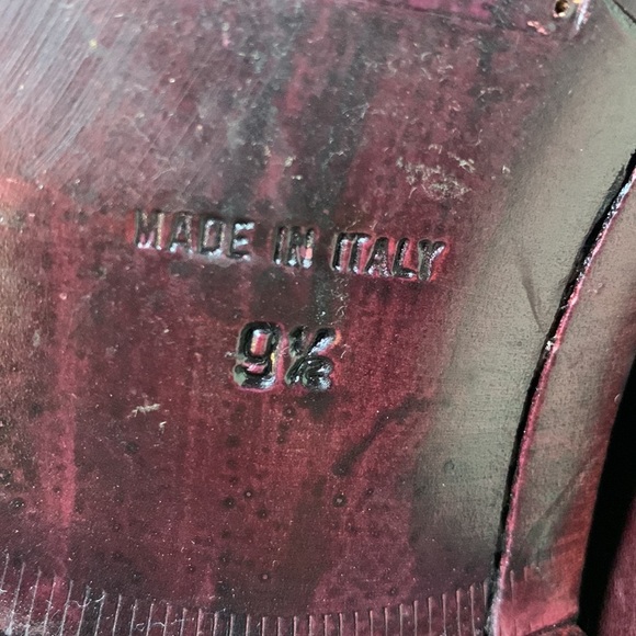 Dolce & Gabbana Burgundy Square Toe Chelsea Leather Boots - Picture 11 of 12